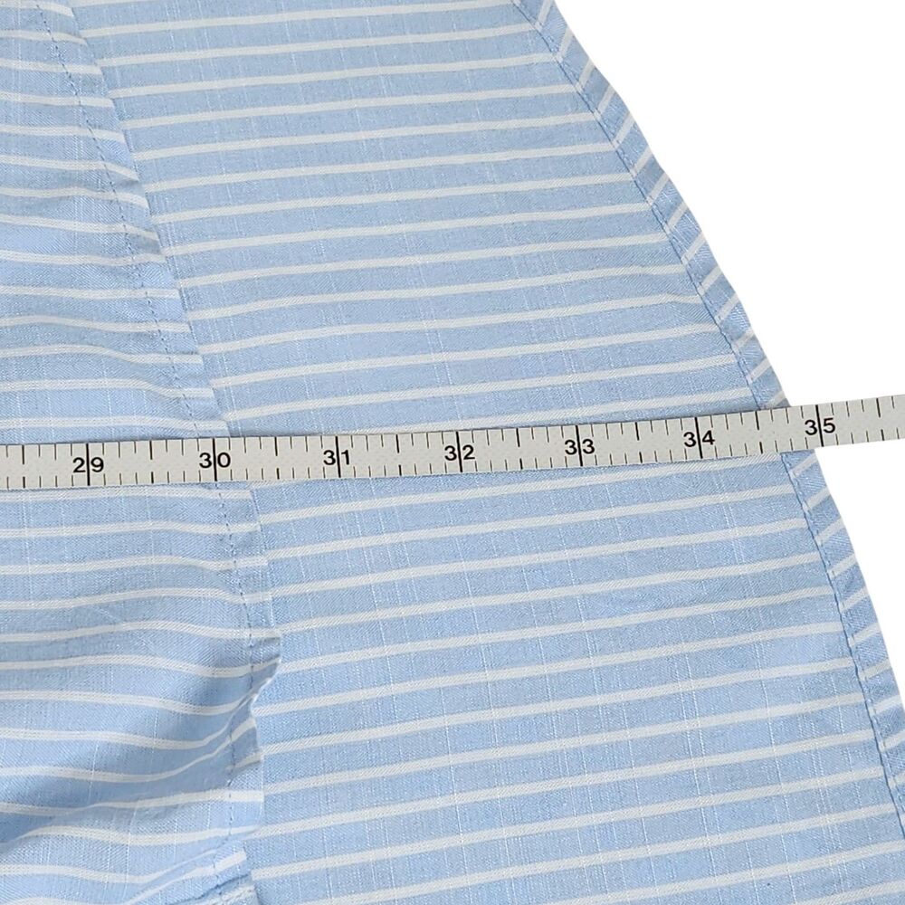 LOFT Striped Dolman Sleeve Tunic Shirt Blue White High Low Women's XL Coastal - Picture 8 of 8